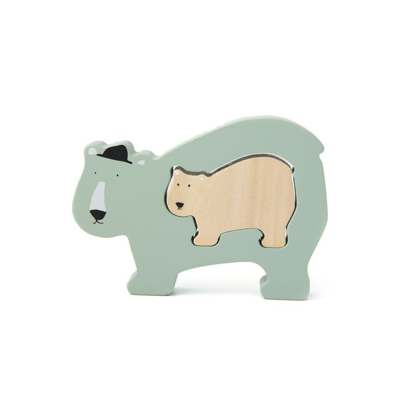 Mr. Polar Bear Drewniane puzzle